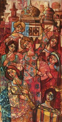 Mohsen Keiany, 21 x 40 Inch, Oil on Canvas, Figurative Painting, AC-MSK-009